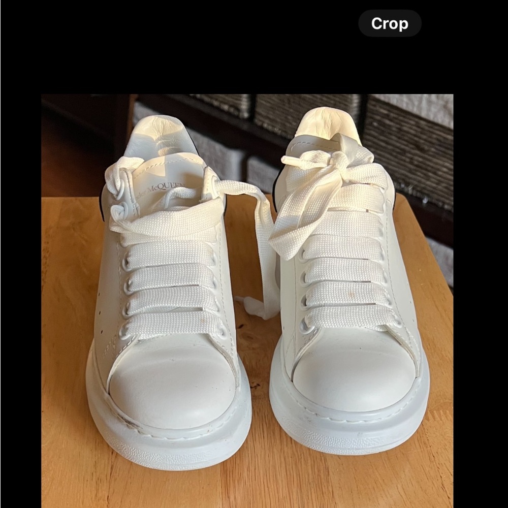 Alexander McQueen White and Black Sneakers - Picture 2 of 4